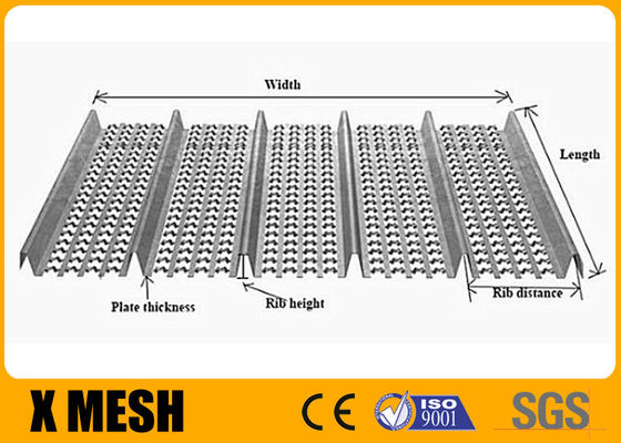 Chiều dài 2000mm Chiều dài sườn kim loại mạ kẽm được mở rộng Tiêu chuẩn ASTM A924
