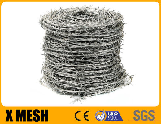 Sợi dây thép gai galvanized với bốn Barb loại đảo ngược xoắn cao kéo cho an ninh quân sự