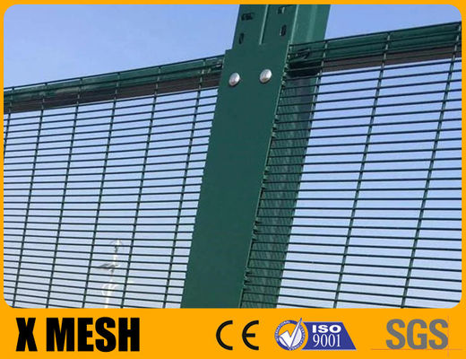 80mm X 100mm Square Post Anti Climb Mesh Rào màu xanh lá cây cho lĩnh vực thương mại