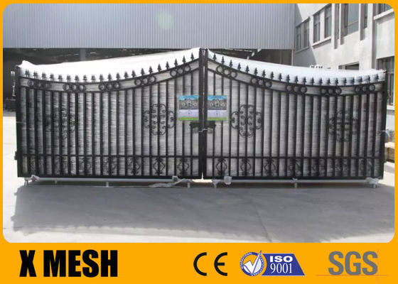 Hàng rào kim loại an ninh hàng đầu được uốn cong X MESH Cổng nhôm trang trí