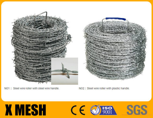 Sợi dây thép gai galvanized với bốn Barb loại đảo ngược xoắn cao kéo cho an ninh quân sự