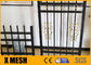 6 '' Picket Hàng rào kim loại bảo mật hàng đầu Pvc tráng ASTM F2589