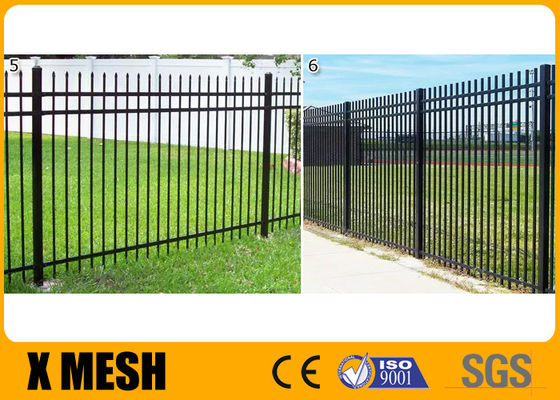 Căn cứ quân sự Chống chéo Trang trí Cổng Vườn Màu đen Tráng Vinyl Cao 3.0m